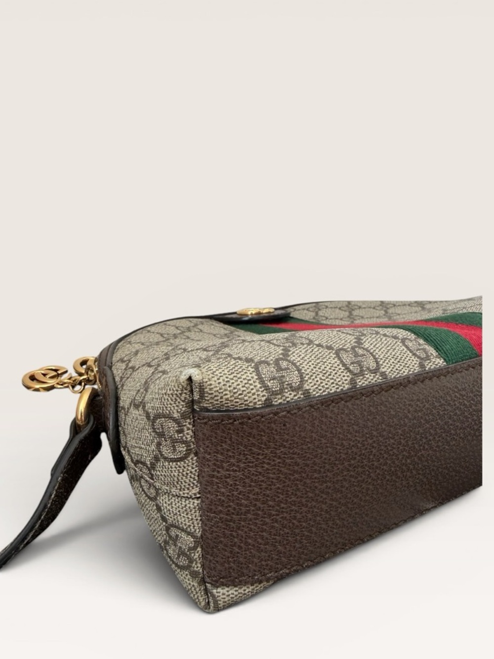 Gucci GG Supreme Canvas Crossbody Bag Web Stripe Ophidia Small Done - Picture 5 of 16